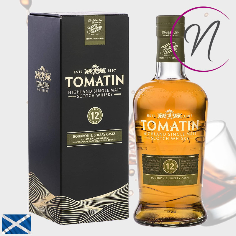Whisky Tomatin 12 ans Bourbon et Sherry Casks |  The Tomatin Distillery | 70cl 43°
