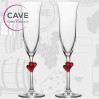 Flûtes des Amoureux - Coffret 2 Verres Cristal Coeurs