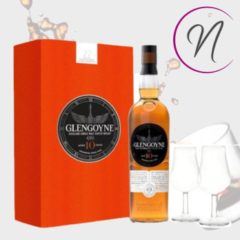 Whisky Glengoyne écossais | Coffret 10 ans + 2 verres