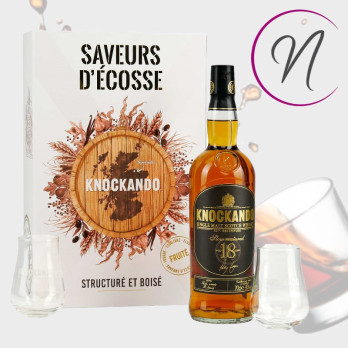 Whisky Knockando | Coffret Saveurs d'Ecosse | 18 ans + 2 verres